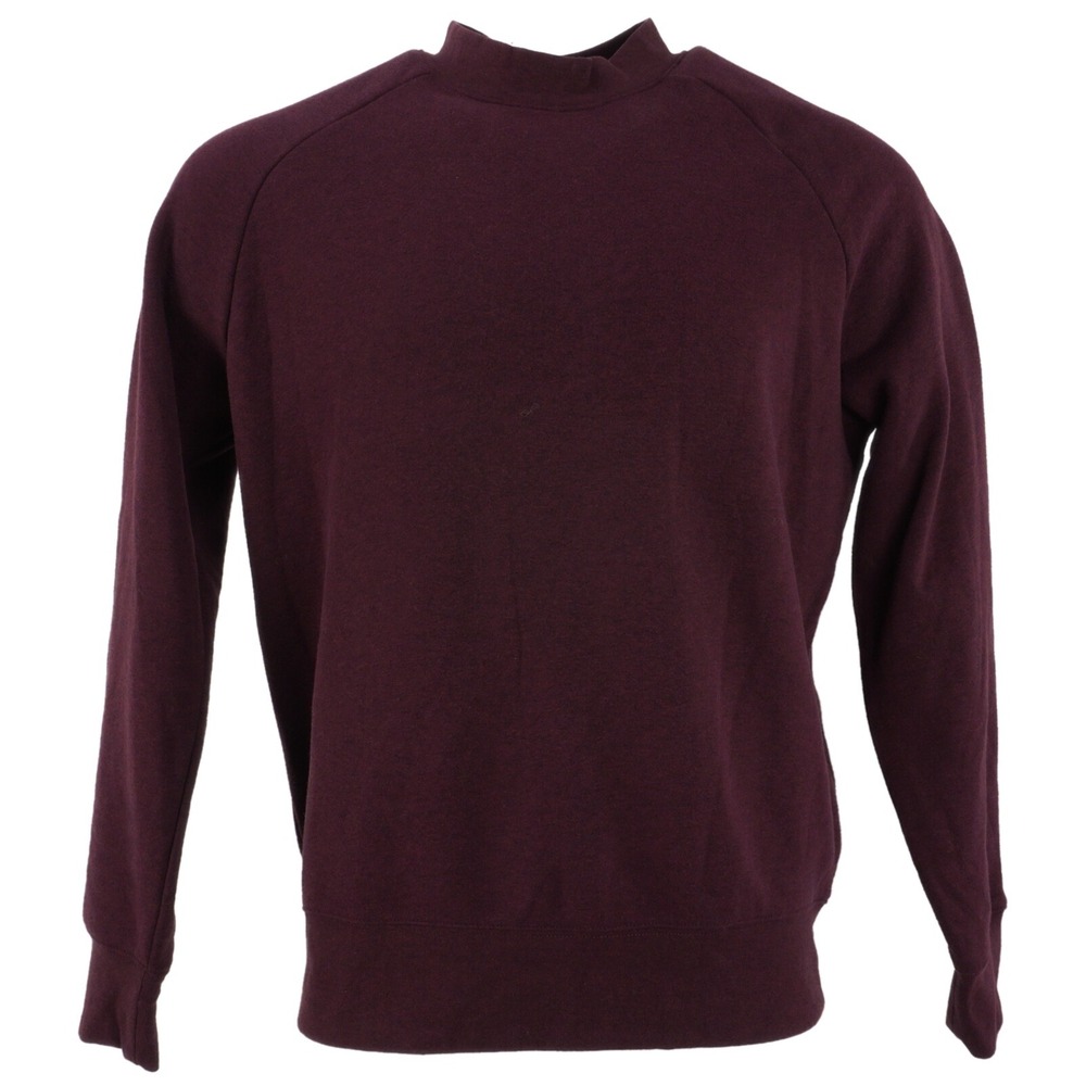 Topman Mens Burgundy Knit Cotton Blend Raglan Pullover Sweatshirt 71L11TBRG